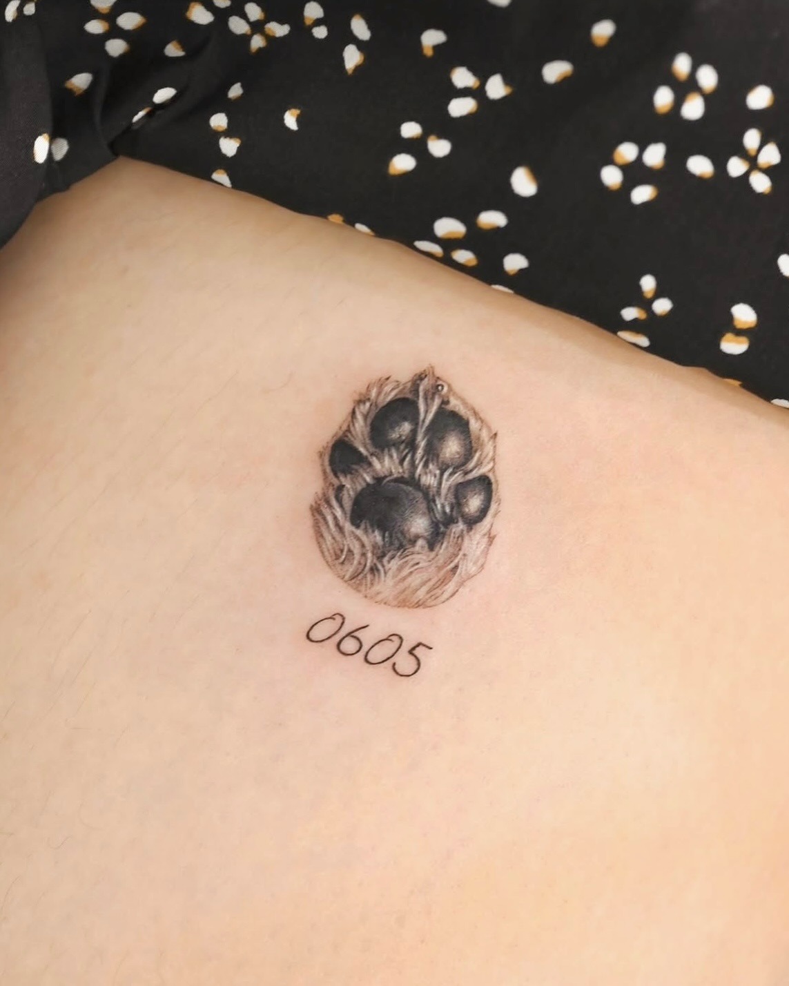 Tiny Furry Dog Paw Tattoo Tattoo Design