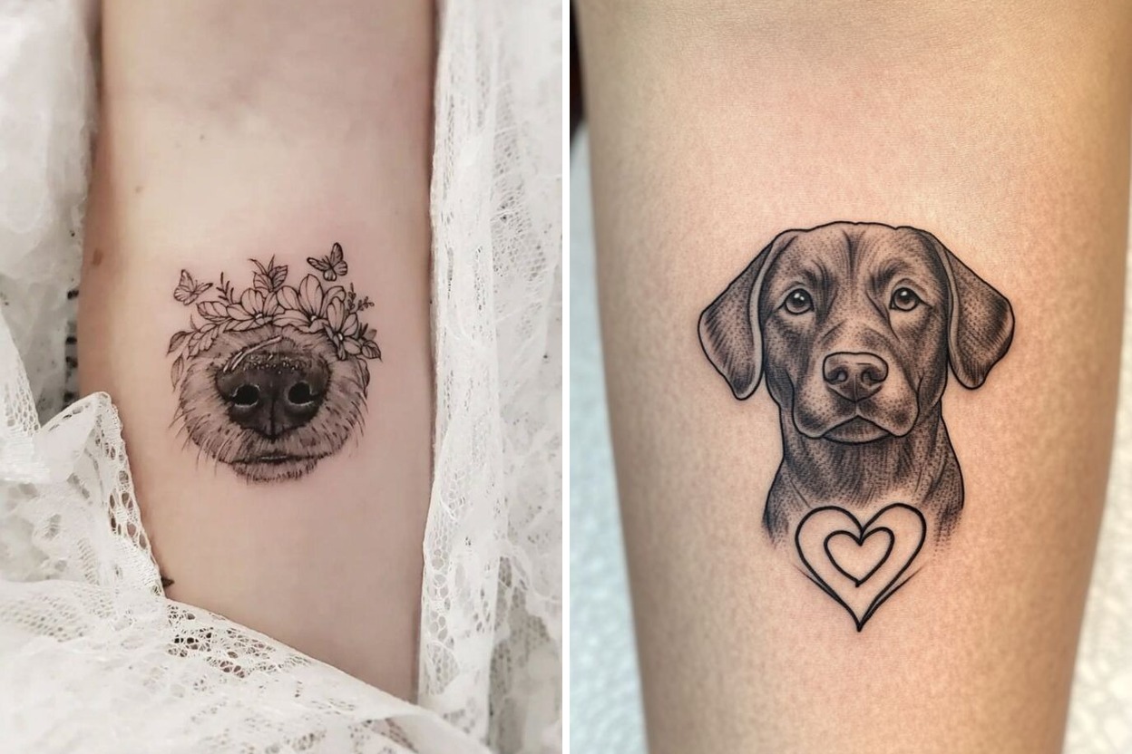 24+ Delicate Dog Tattoo Ideas That Celebrate Love Loyalty and the Dogs Who Changed Us Featured Lookbook Collage