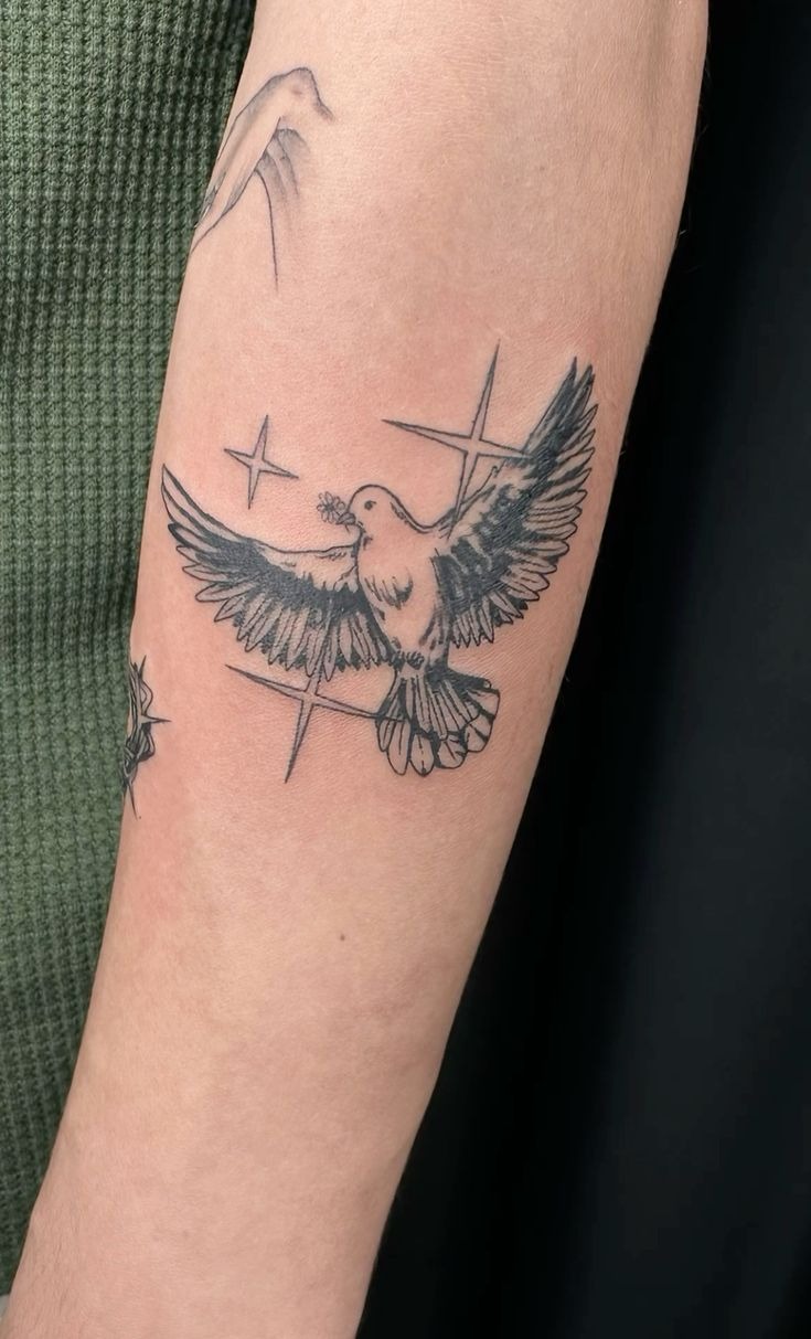 Dove With Stars Tattoo Tattoo Design