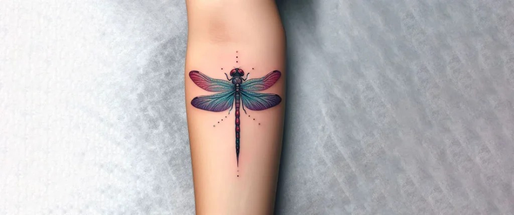 A Splash of Color: Watercolor Dragonfly Tattoo Tattoo Design