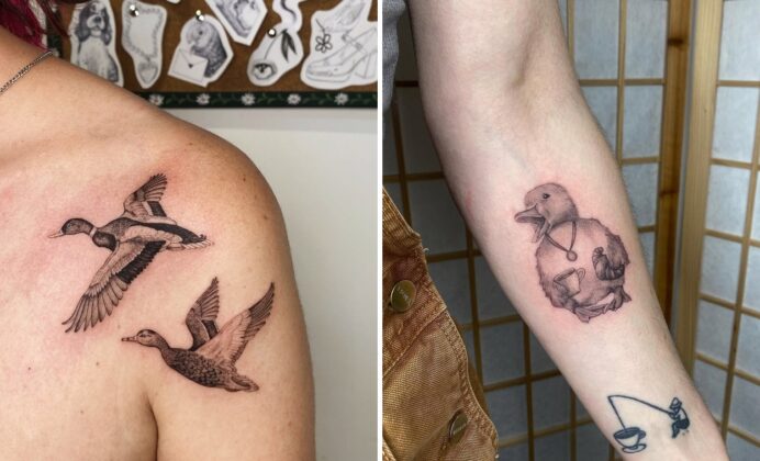 39+ Delicate Duck Tattoo Ideas That Stand Out with Effortless Elegance