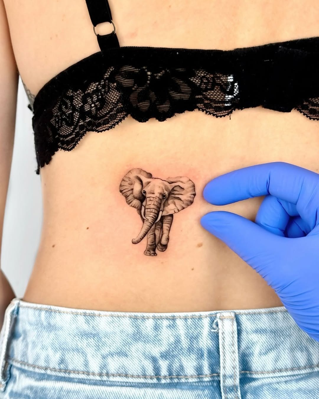 Artistic Elephant Tattoo on Skin Tattoo Design