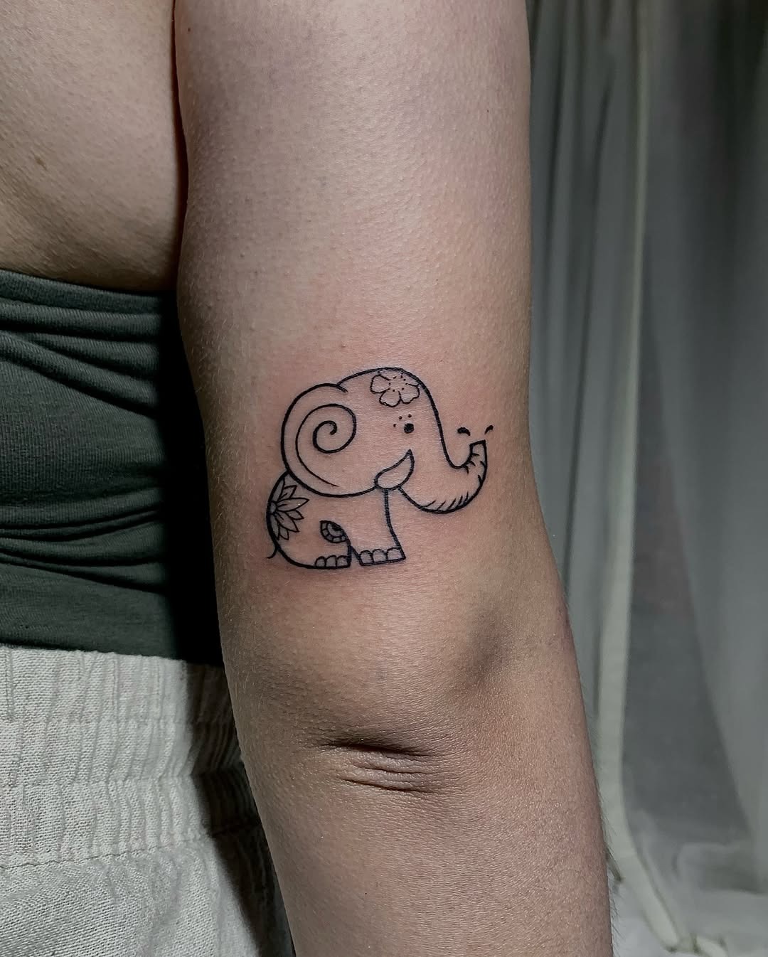 Charming Minimalist Elephant Tattoo Design Tattoo Design