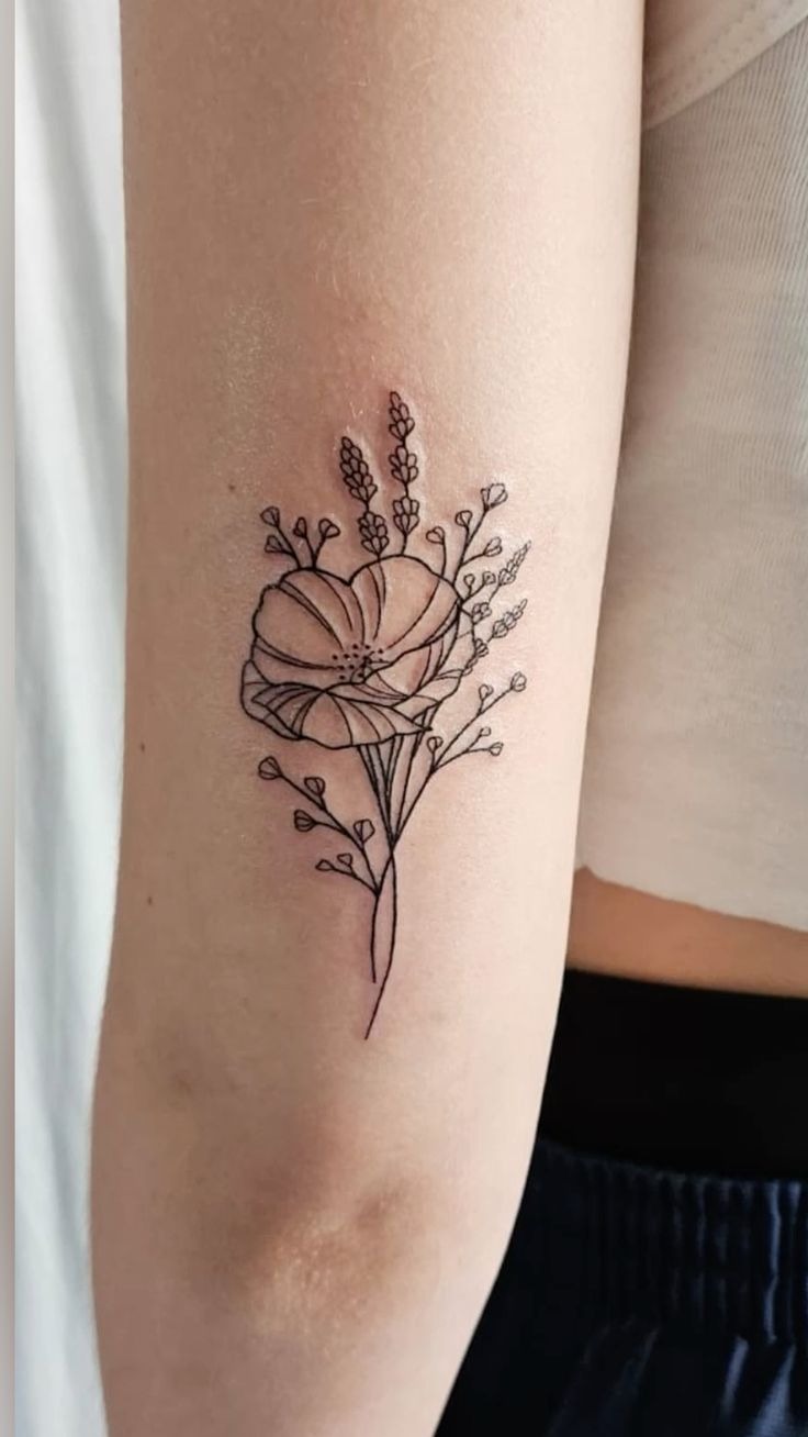 Classic Violet Bouquet Tattoo Tattoo Design