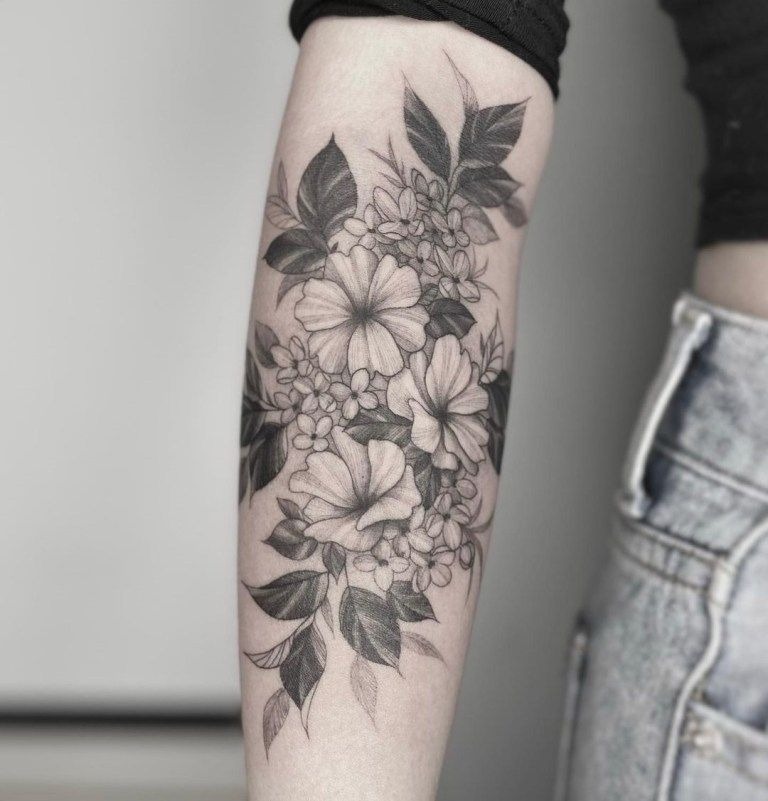 Simple Violet Line Tattoo Tattoo Design