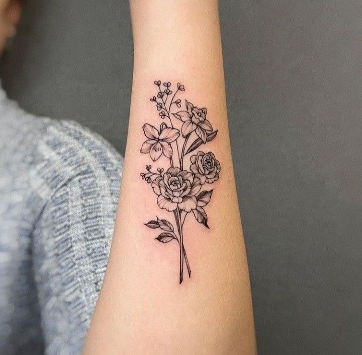 Softly Shaded Violet Pair Tattoo Tattoo Design