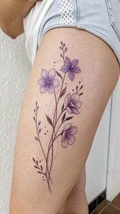 Vibrant Blue Violet Tattoo Sleeve Style Tattoo Design