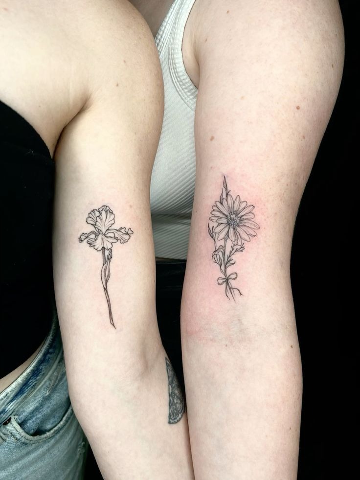 Violet Friendship Tattoo Duo Tattoo Design
