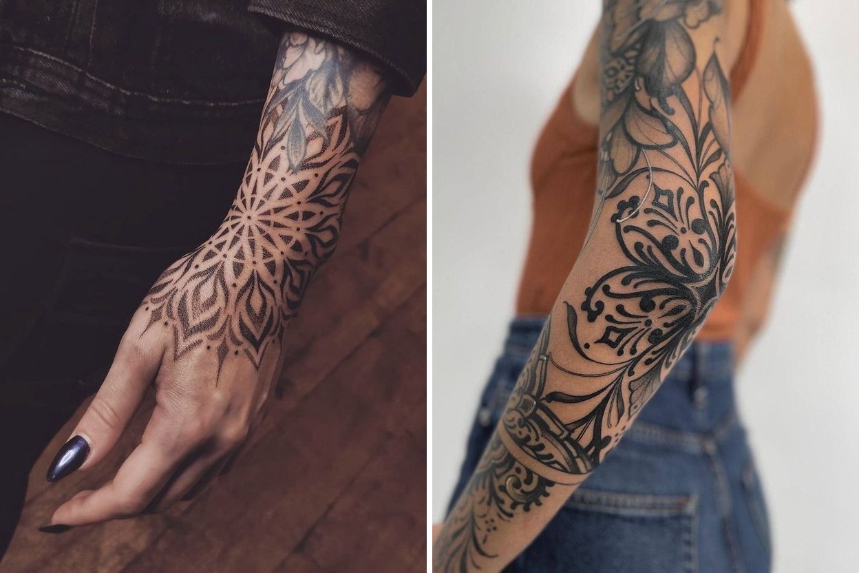 23+ Delicate Filler Tattoo Ideas To Close Gaps and Finish Your Sleeve with Style Featured Lookbook Collage