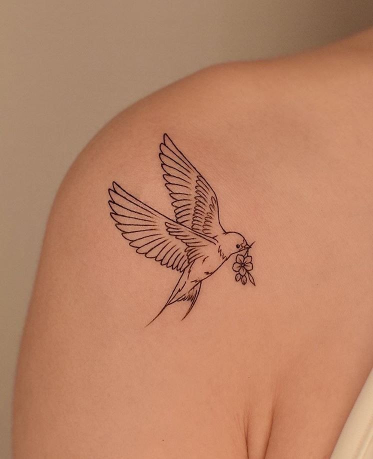 Balance Floral Script Tattoo Tattoo Design