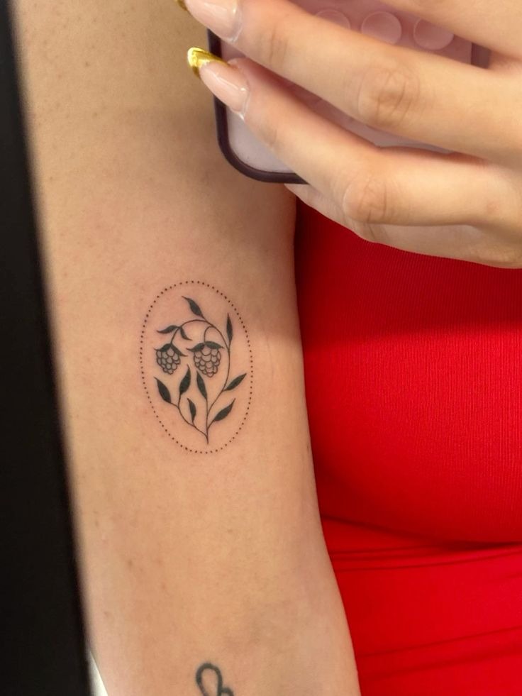Botanical Stamp Cluster Tattoo Tattoo Design