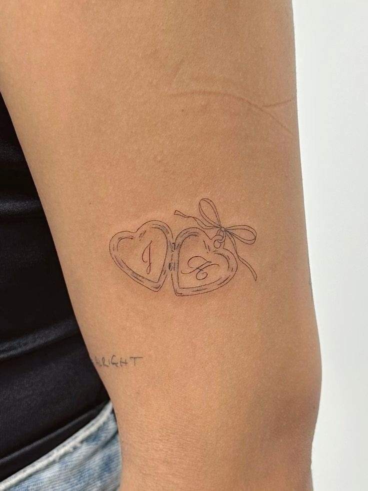 Matching Heart Locket Tattoo Tattoo Design