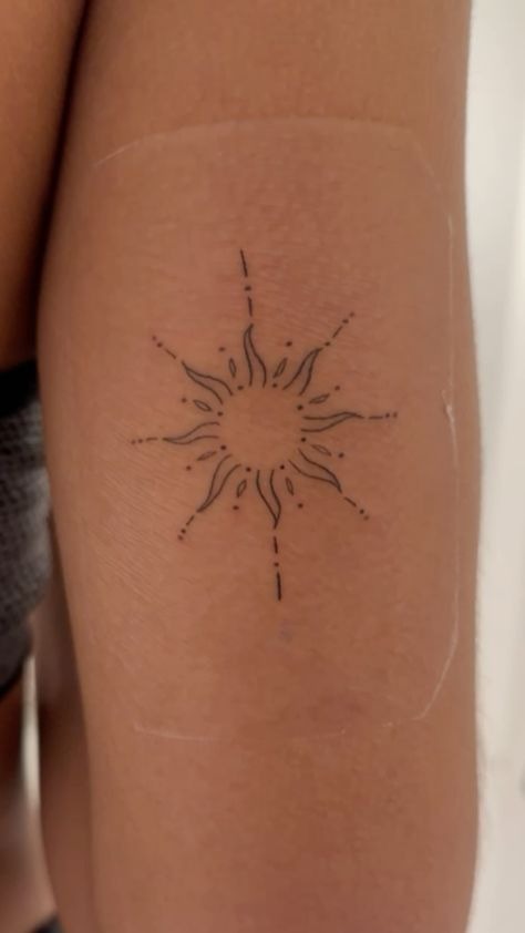 Minimalist Sunburst Tattoo Tattoo Design