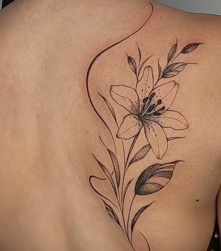 Wrapped Wildflower Bouquet Tattoo Tattoo Design