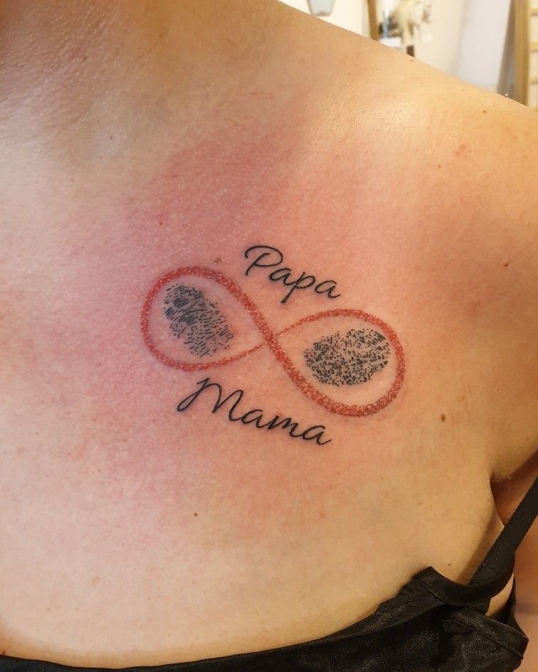 Infinity Parents’ Fingerprint Tattoo Tattoo Design