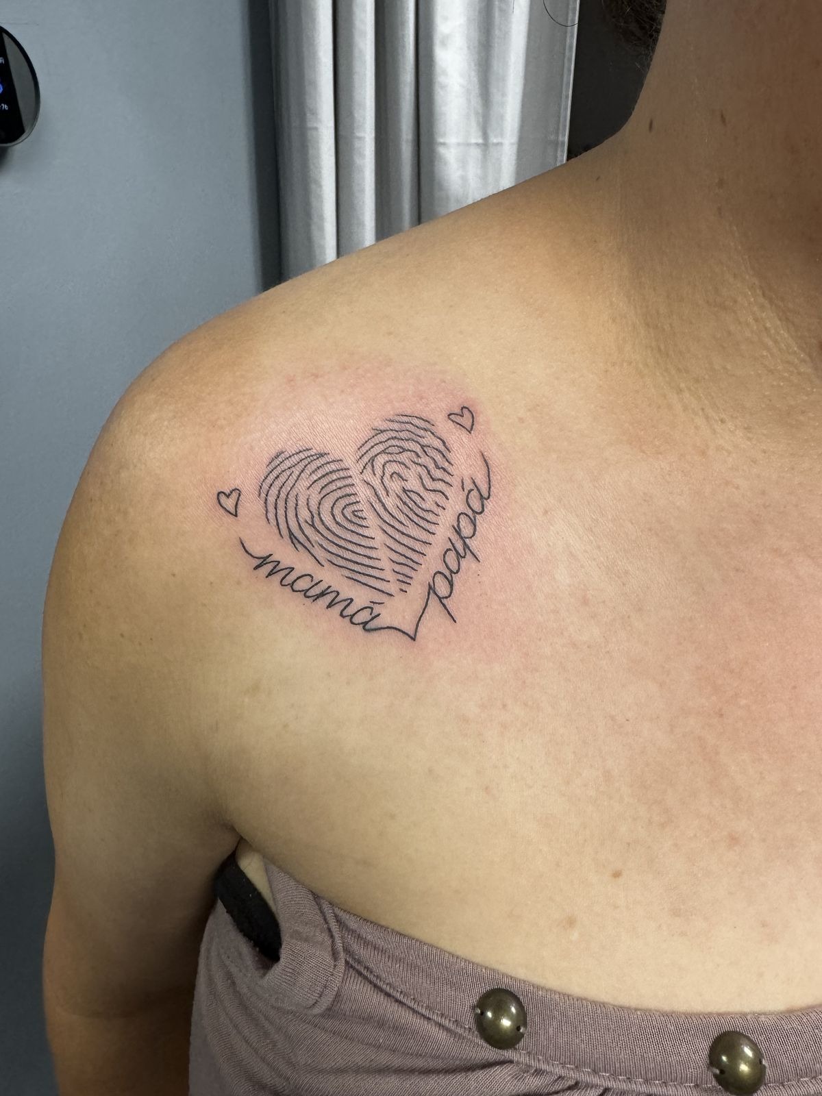 Mama Papa Fingerprint Heart Tattoo Tattoo Design