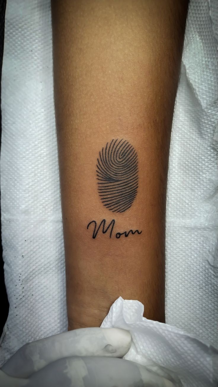 Simple Mom Fingerprint Tattoo Tattoo Design