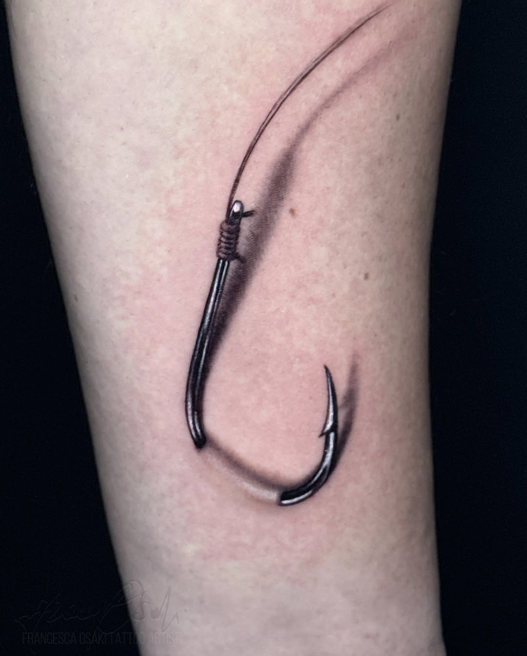 3D Realistic Fishing Hook Tattoo Design Tattoo Design