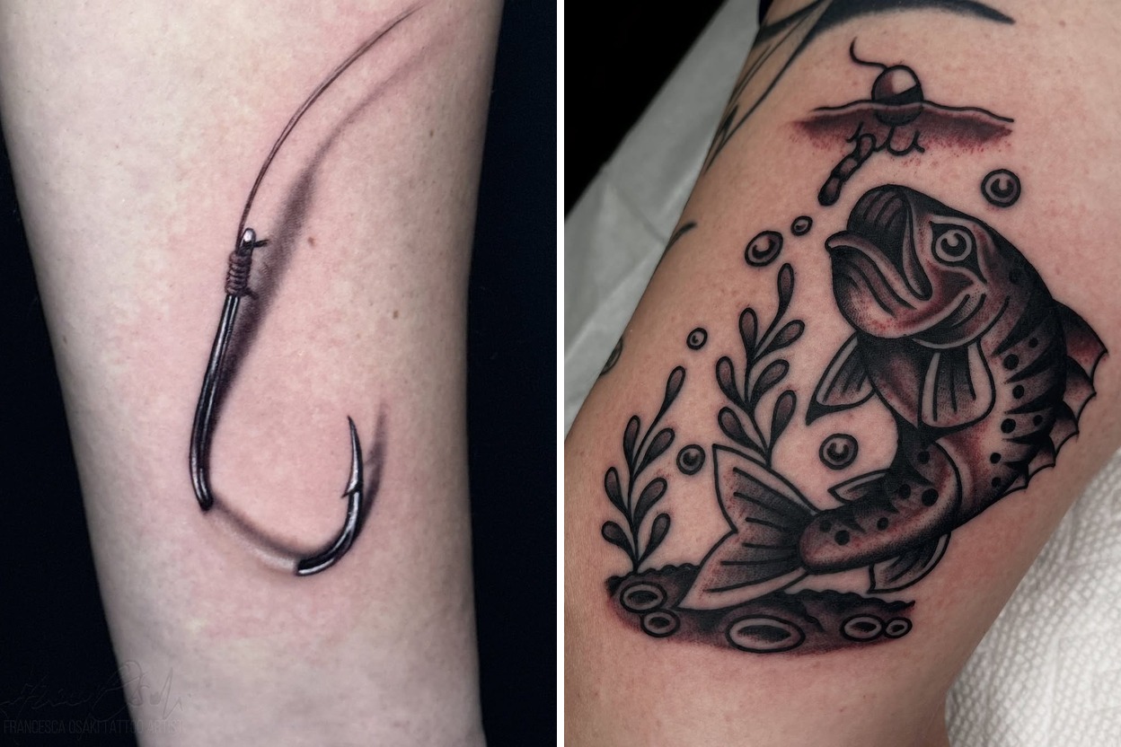 23+ Delicate Fishing Tattoo Ideas With Inspiring Artistic Placement Featured Lookbook Collage