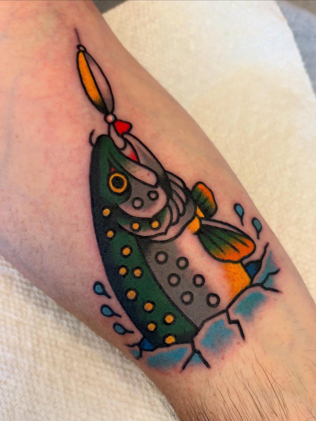 Vivid trout tattoo capturing fishing spirit uniquely Tattoo Design