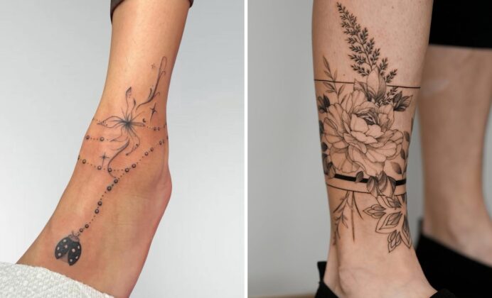 41+ Delicate Flower Ankle Tattoo Ideas That Stand Out with Effortless Elegance