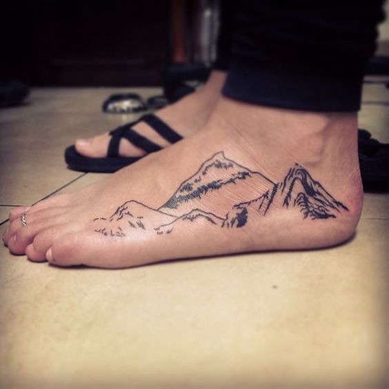 A Foot Tattoo for the Traveler Tattoo Design