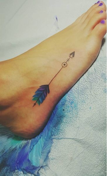 An Arrow on a Foot Tattoo Design