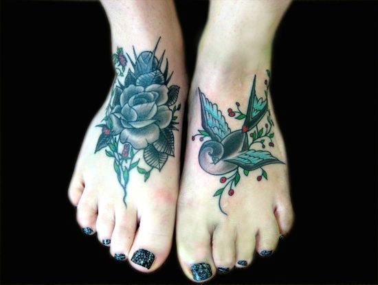 Blossoming Flowers Body Art Tattoo Design