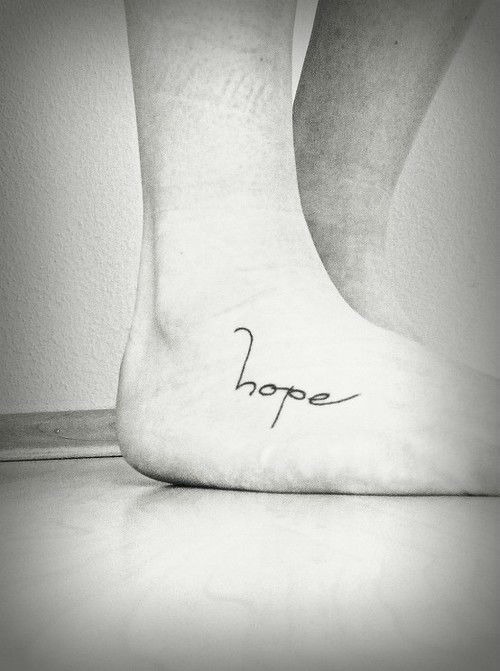 Hope Script Tattoo Design