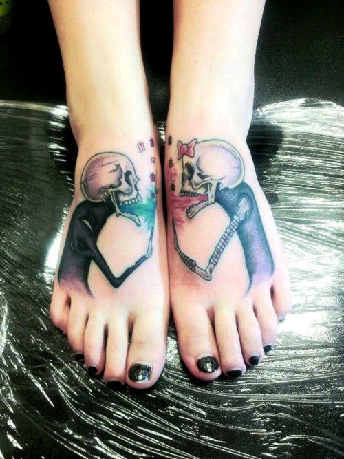 Male & Female Skeletons Tattoo Designs Tattoo Design