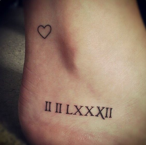 Roman Numerals Tattoo Design