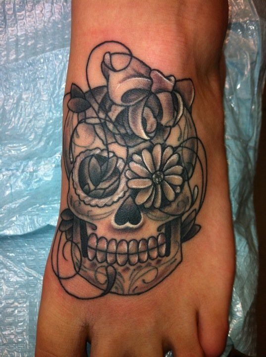Skull Foot Tattoo Tattoo Design