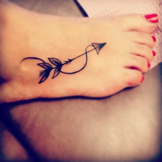 Soft Swirl Arrow Tattoo Design