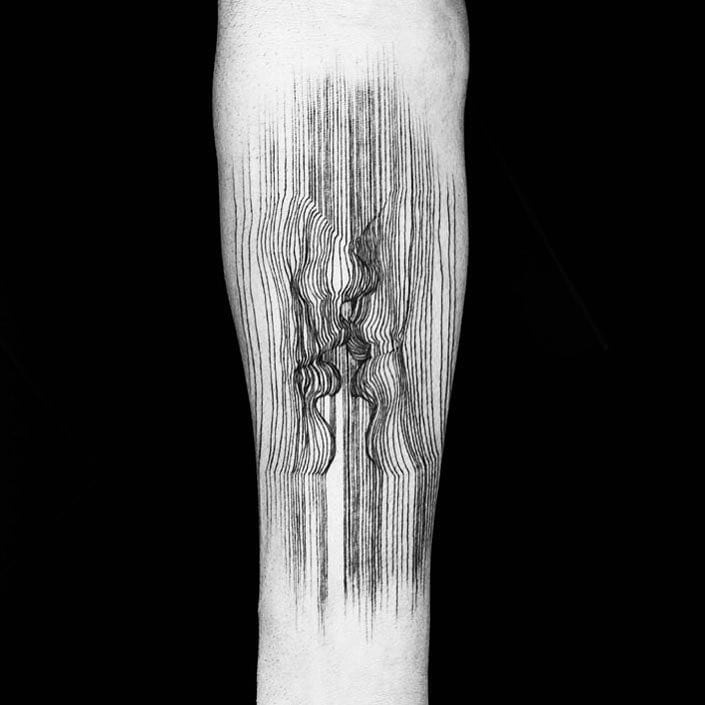 Lines That Form a Kiss Cool Forearm Tattoos Tattoo Design