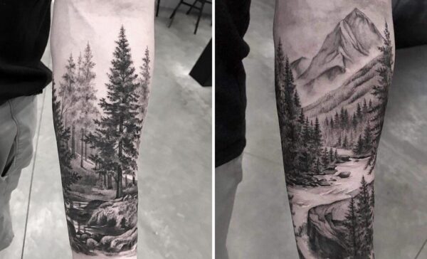 31+ Delicate Forest Tattoo Ideas & Inspiration