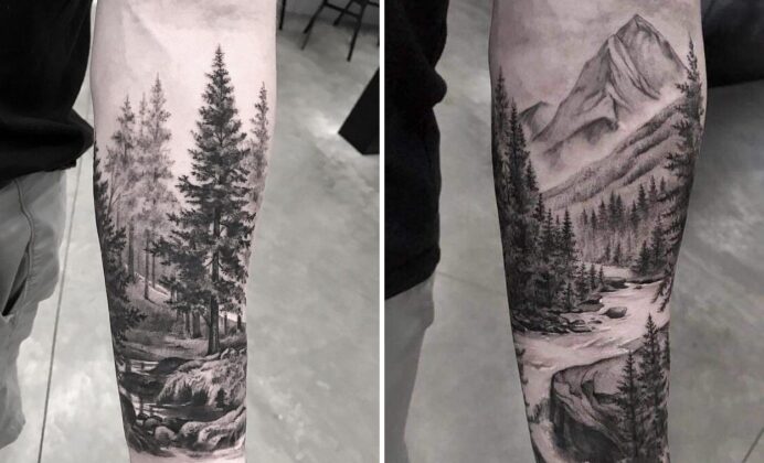 31+ Delicate Forest Tattoo Ideas & Inspiration