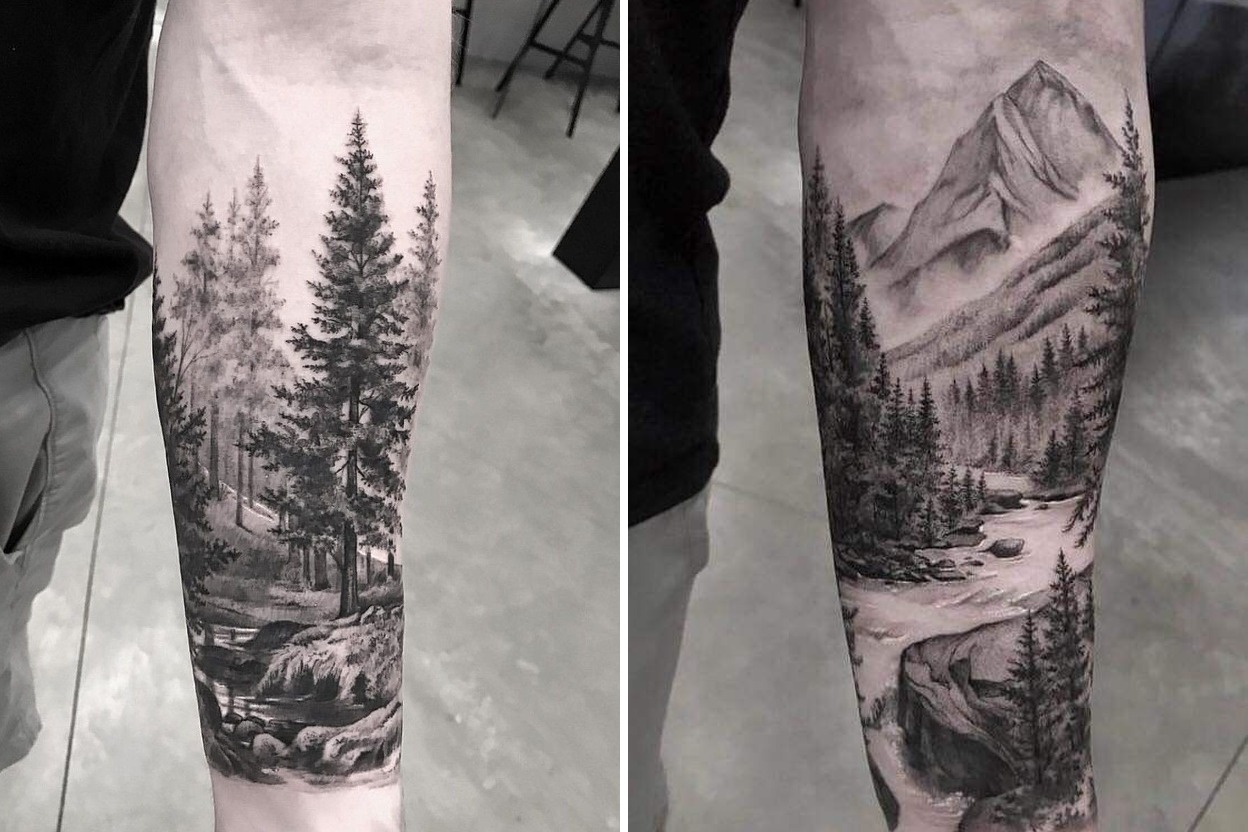 31+ Delicate Forest Tattoo Ideas & Inspiration Featured Lookbook Collage
