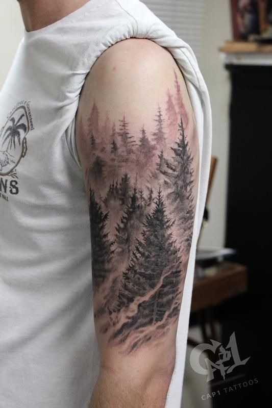 Twisted Tree Back Piece Tattoo Design