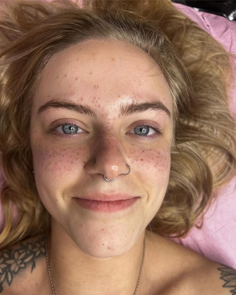 Fresh Freckles Tattoo with Natural Red Undertones Tattoo Design