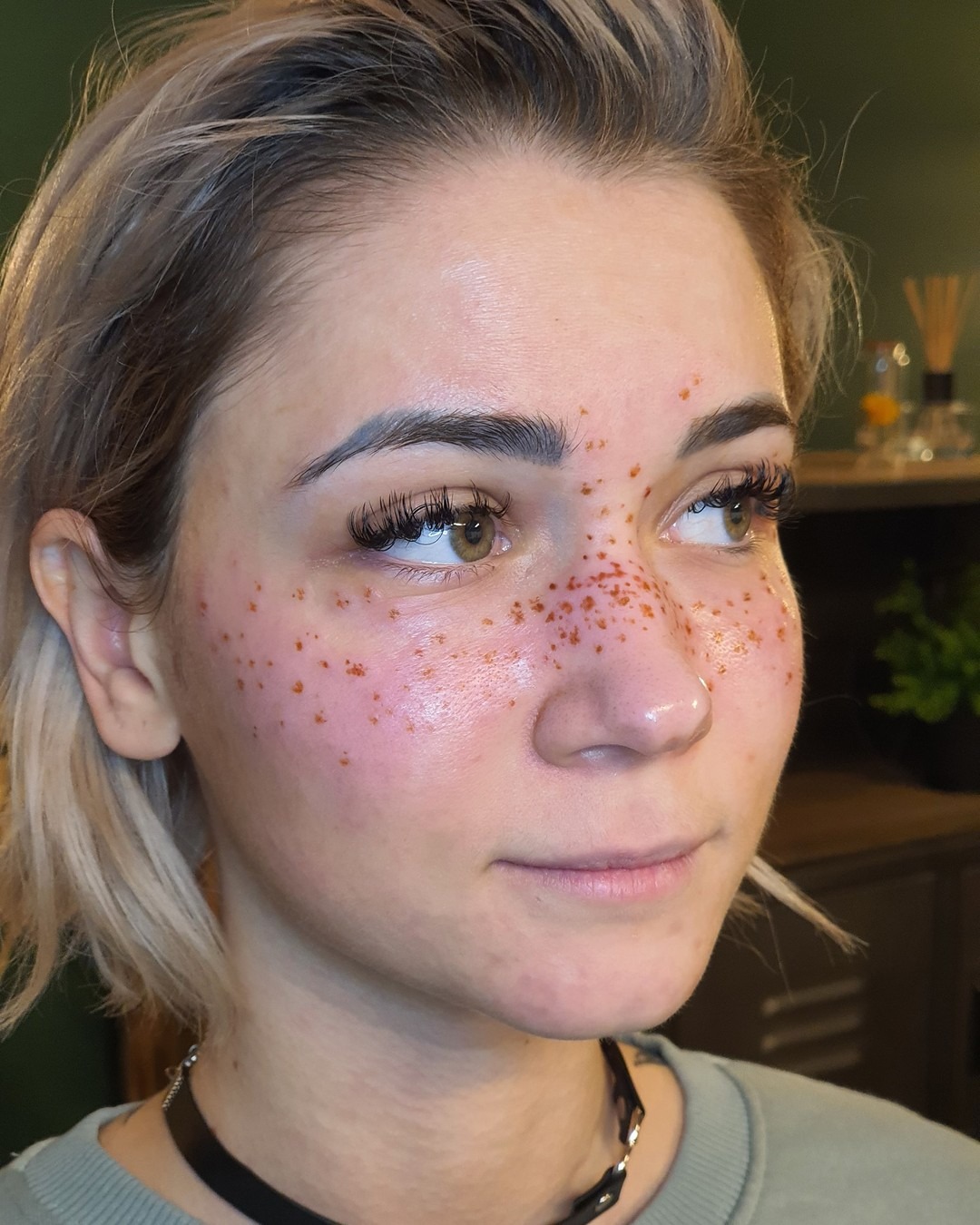 Fully Healed Freckles Tattoo with Natural Blend Tattoo Design