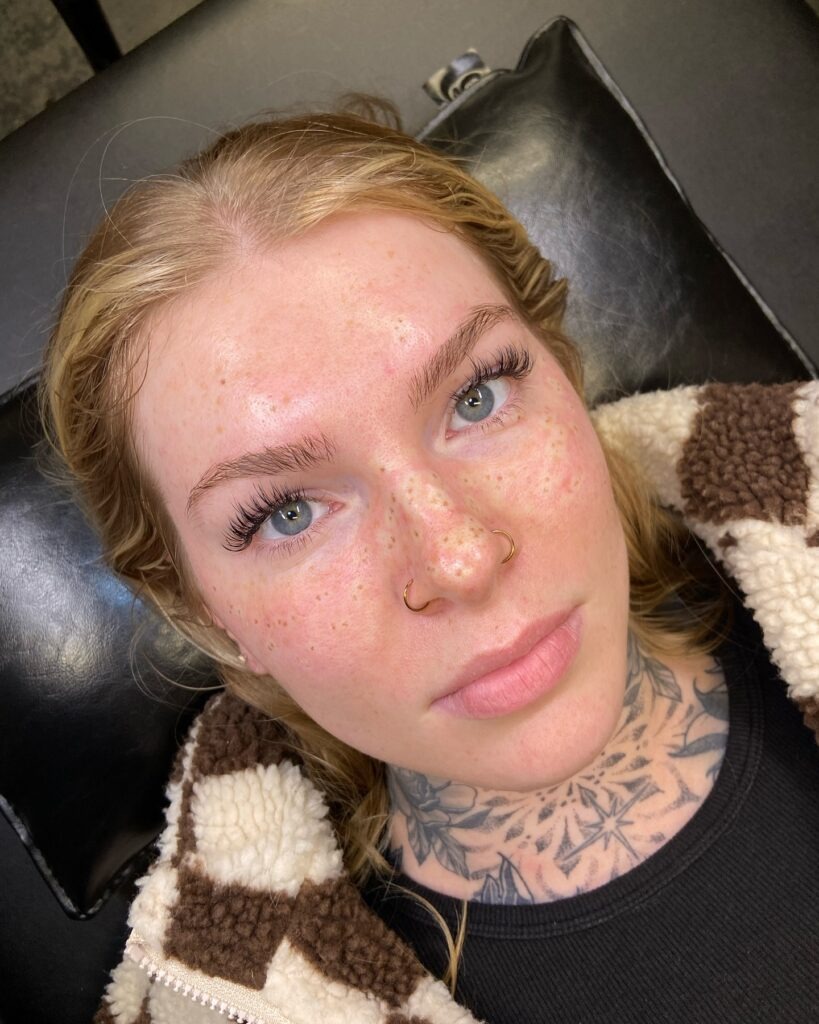 Light and Scattered Freckles Tattoo for a Gentle Glow Tattoo Design