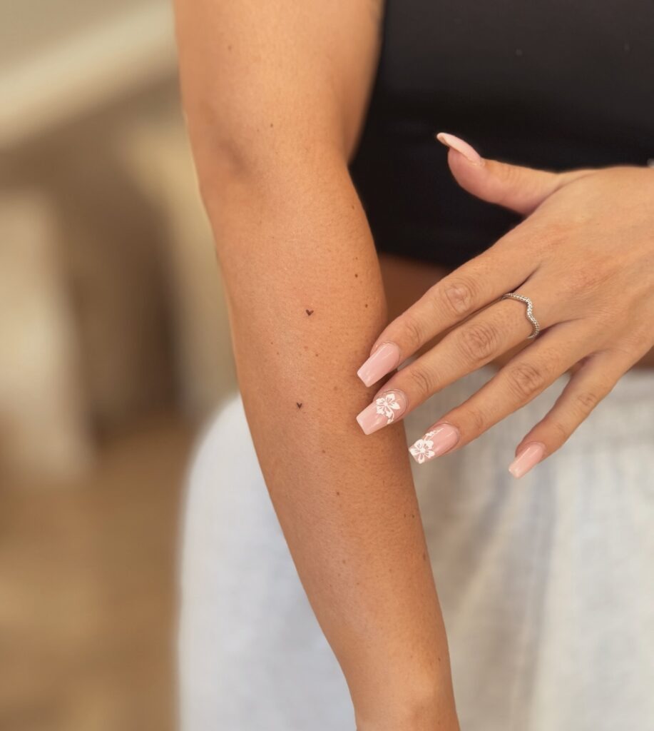 Tiny Heart Freckles Tattoo for a Cute Accent Tattoo Design