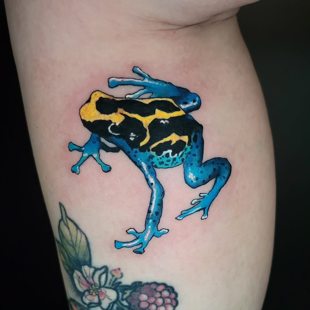 Colorful frog tattoo with intricate detailing Tattoo Design