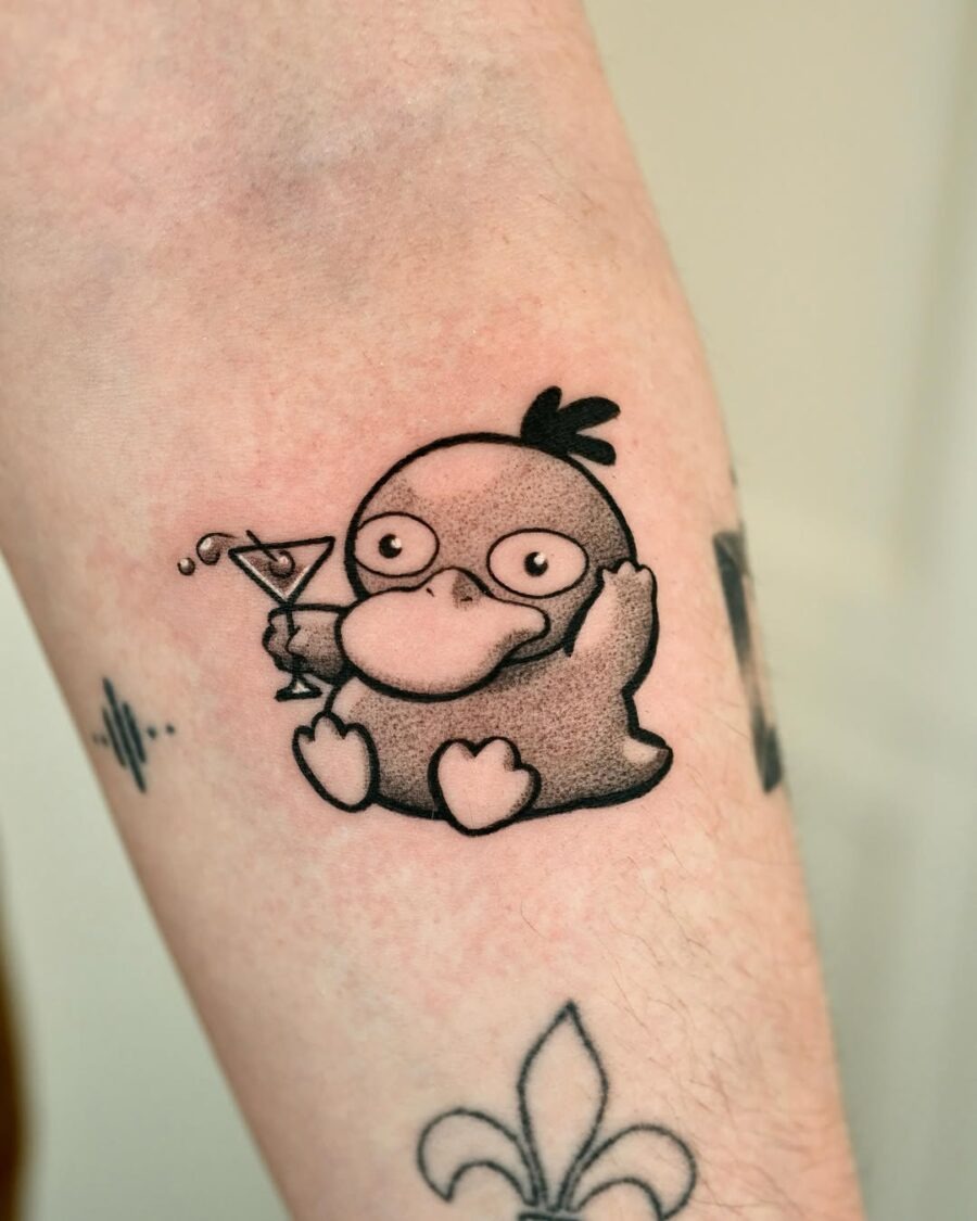 A cat with a hilarious laser twist. Tattoo Design