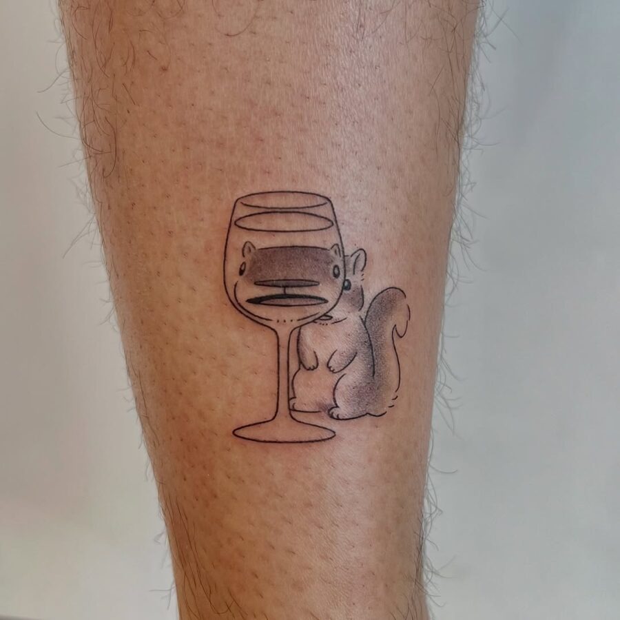 A humorous take on beer and happiness Tattoo Design