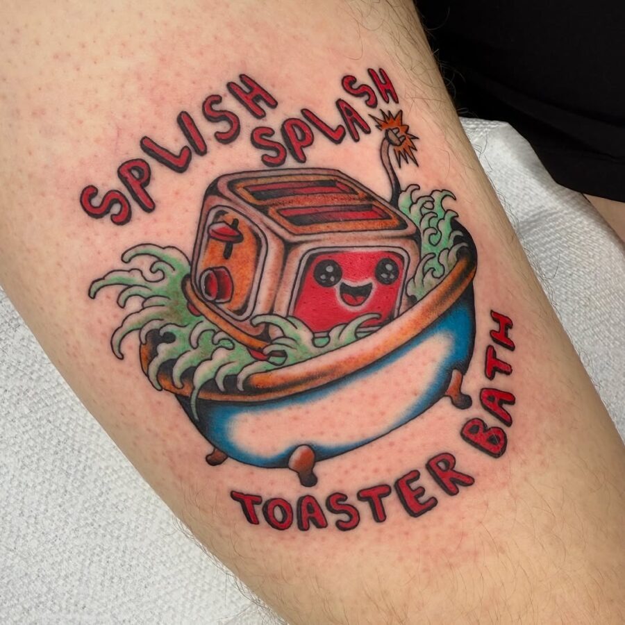 Cool Frogs Rocking Their Sunglasses Tattoo Design