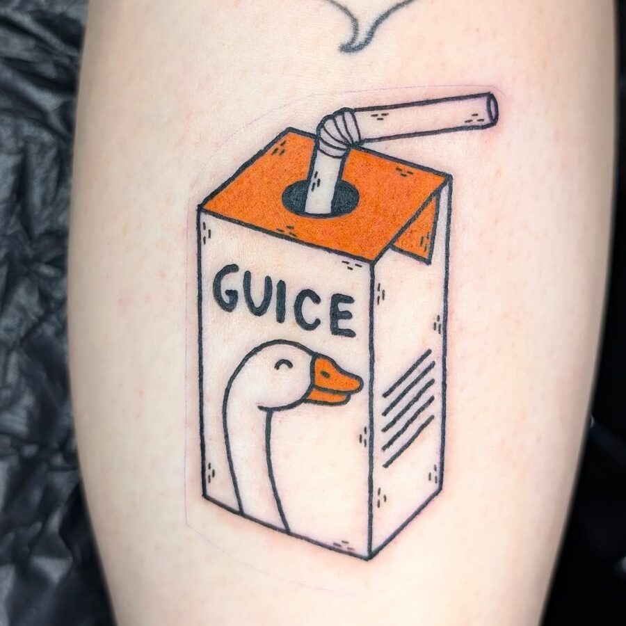 Cute matchstick tattoo with a humorous twist Tattoo Design