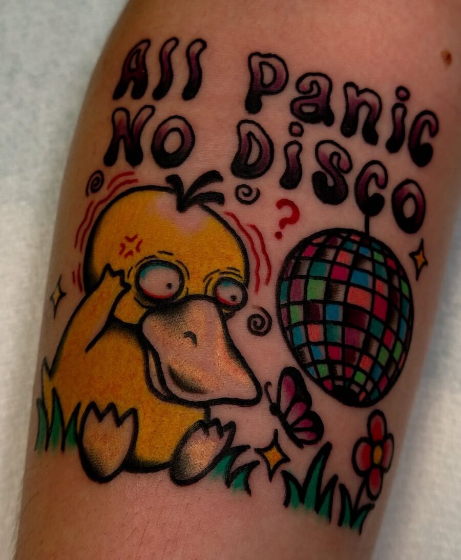 Hilarity in a car with Homer and Marge Tattoo Design