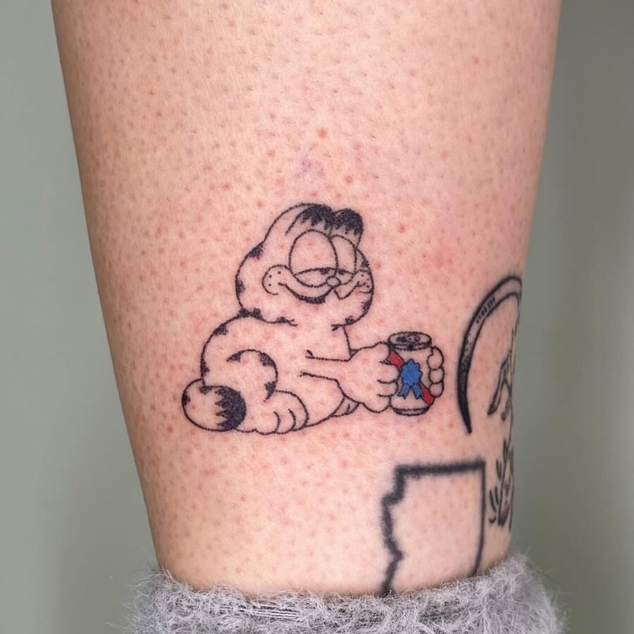 Kermit the Frog's quirky tattoo expression Tattoo Design
