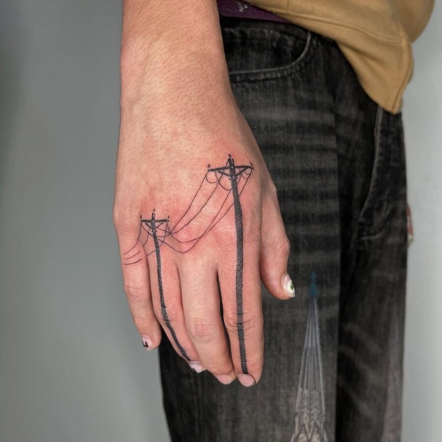 Quirky Chin Tattoo with Unexpected Message Tattoo Design